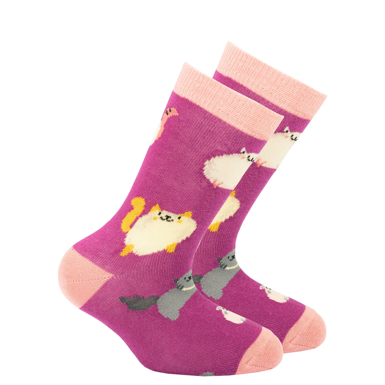 Kids Cute Cats Socks - 5 PACK -