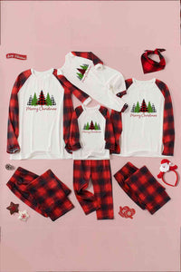 Thumbnail for MERRY CHRISTMAS Graphic Top and Plaid Pants Set - T - SOLD BY SIZE / 2 PCS. - 4 SIZES -