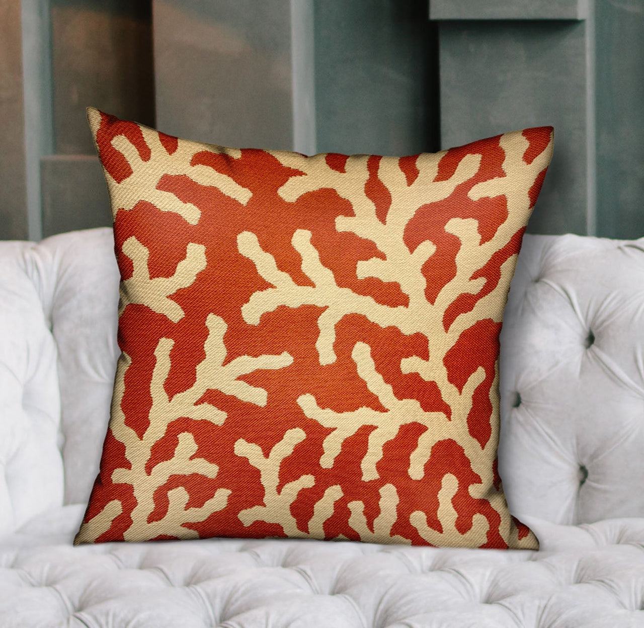 Fire Ridge Orange Floral Luxury Throw Pillow - 10 SIZES -