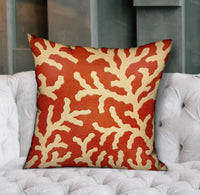 Thumbnail for Fire Ridge Orange Floral Luxury Throw Pillow - 10 SIZES -