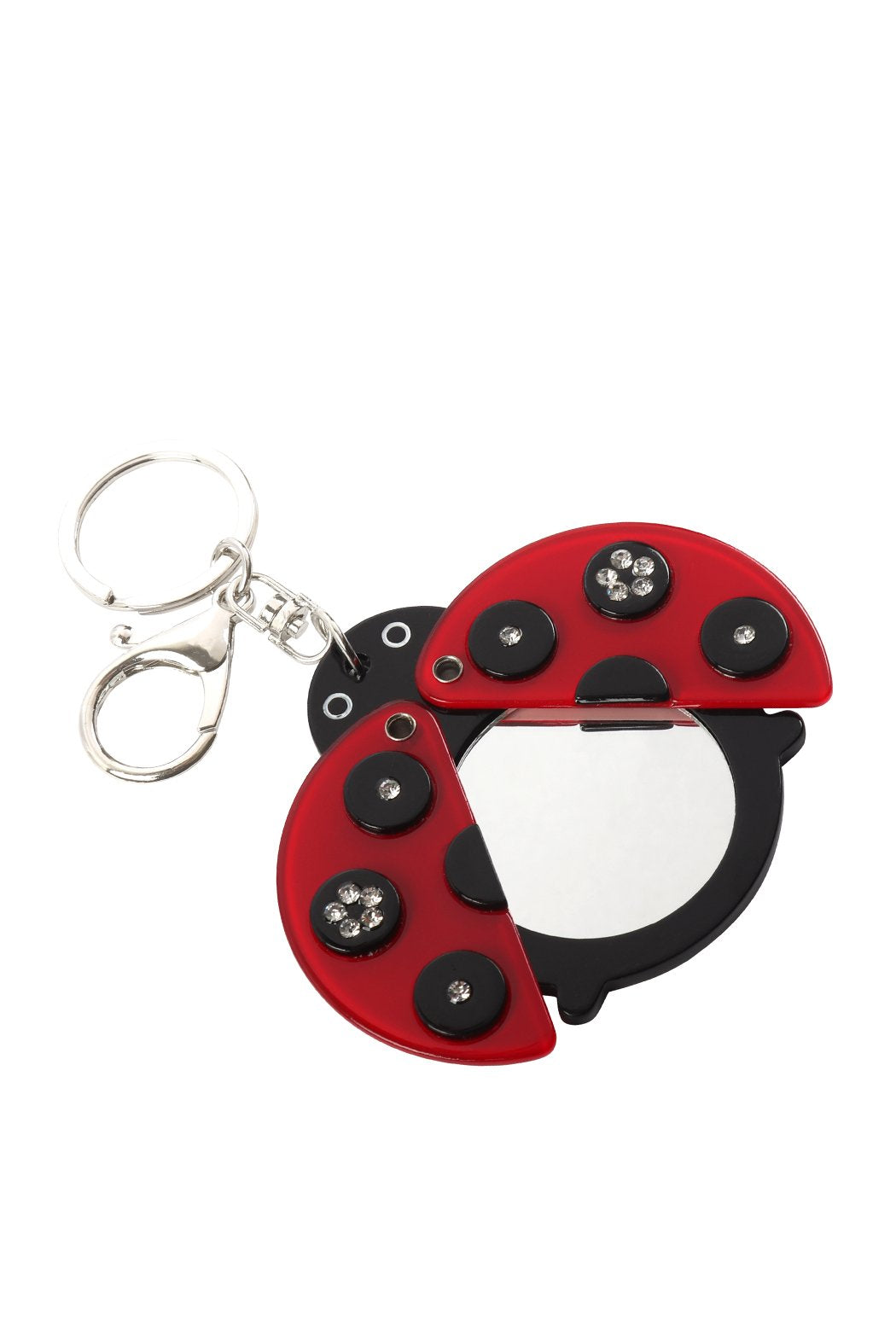 Lady Bug With Mirror Keychain -