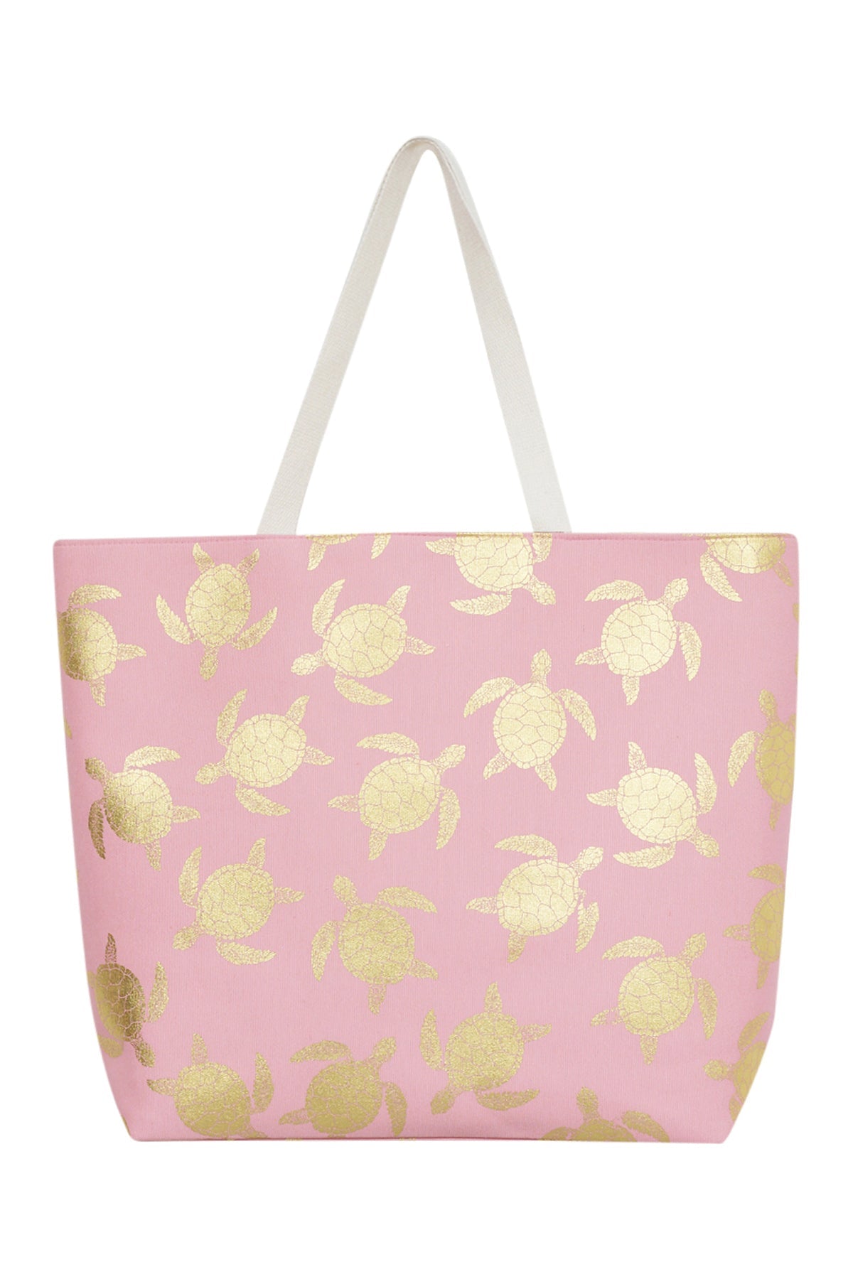 Riah Fashion - Gold Foil Turtle Tote Bag - 8 COLORS -