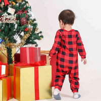 Thumbnail for BABY Plaid Round Neck Jumpsuit - T -