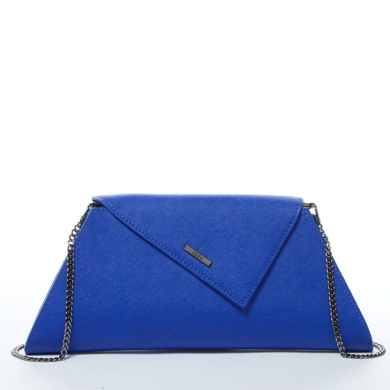 Angelica Cobalt Blue Leather Clutch Bag -