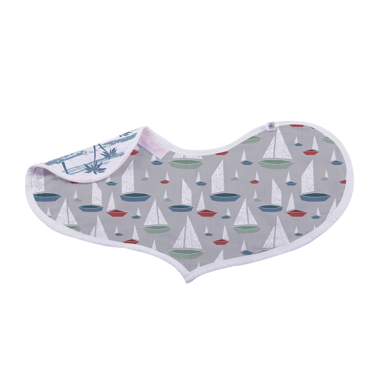 Newcastle - Ocean Tides Bamboo Burp Cloth/Heart Bib 2PK -