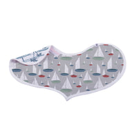 Thumbnail for Newcastle - Ocean Tides Bamboo Burp Cloth/Heart Bib 2PK -