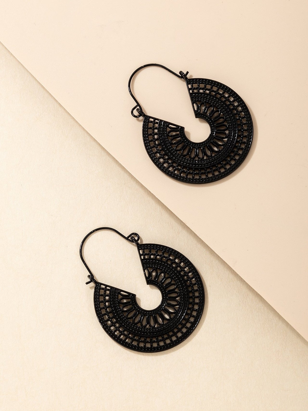 BCNY - Beautifully Bold Tribal Hoop Earrings -