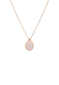 Thumbnail for LATELITA - Petite Drop Necklace Rosegold Rose Quartz -