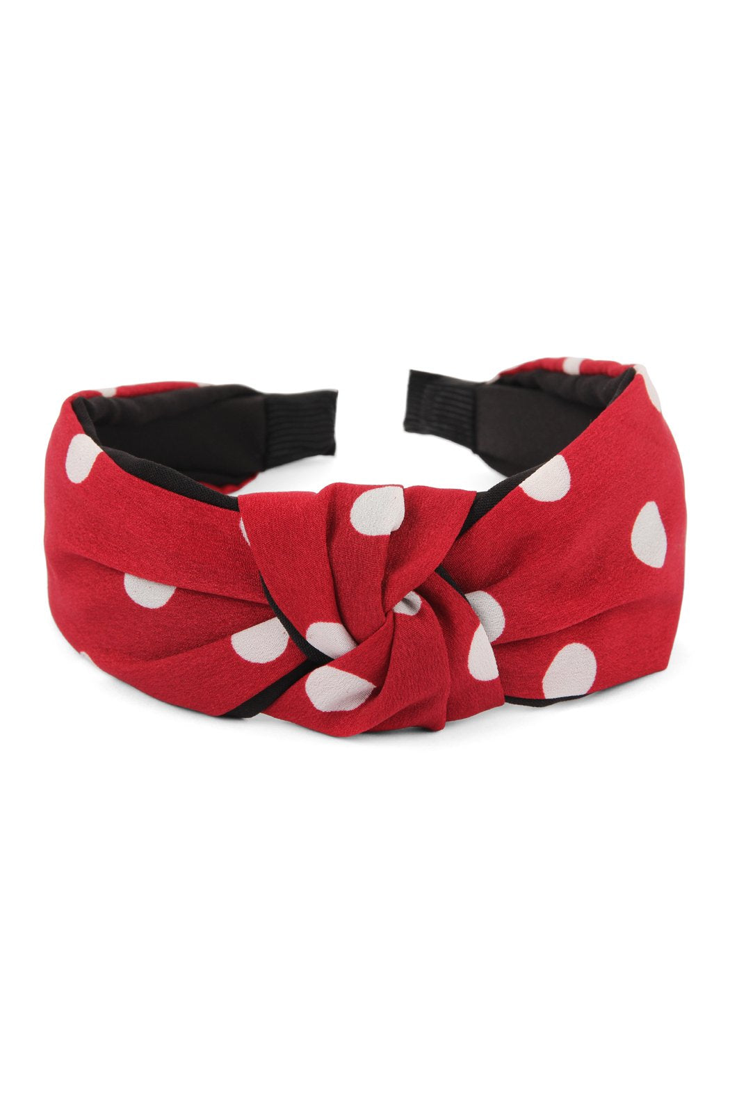 Riah Fashion - Polka Dots Tied Hair Band - 6 COLORS