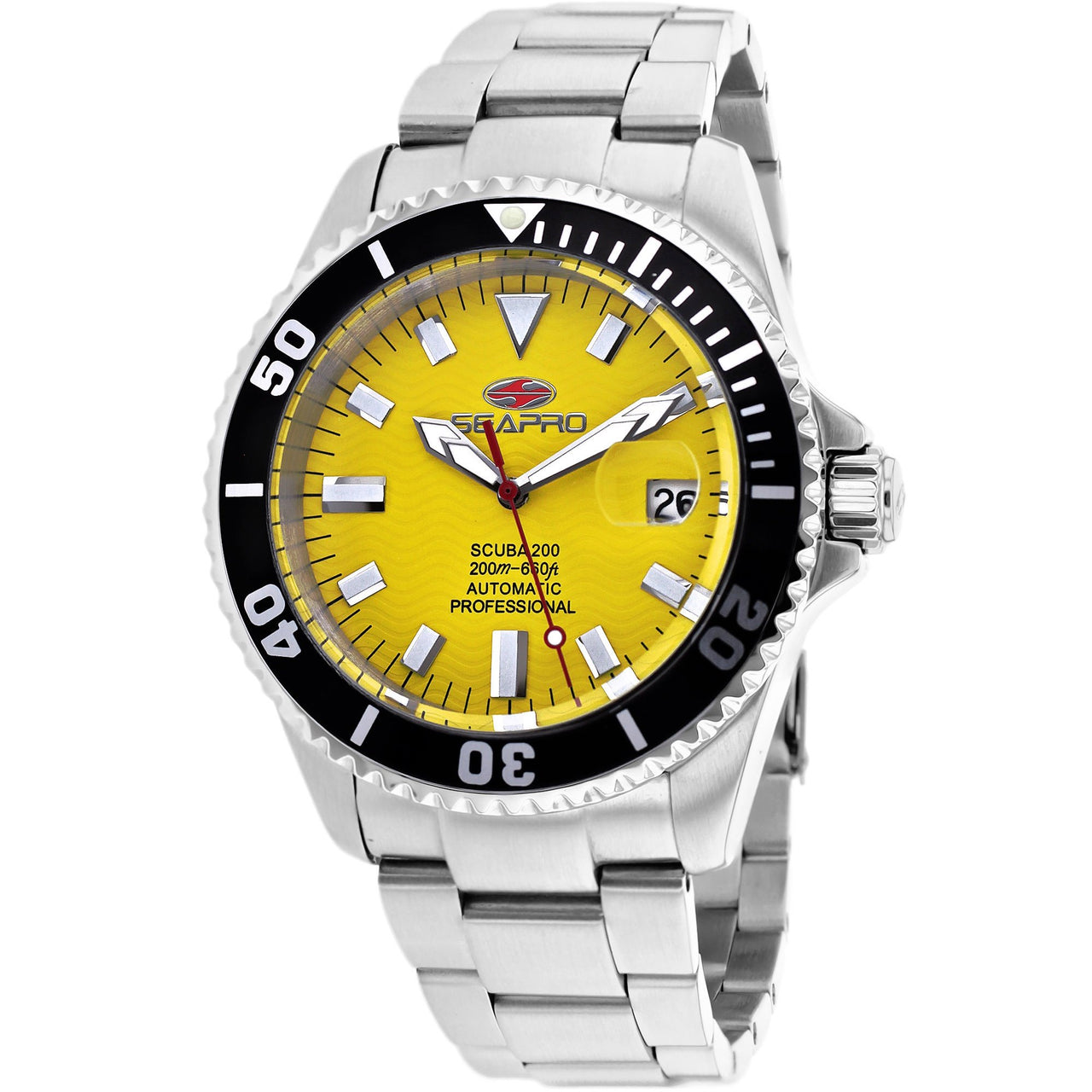 Seapro - Men's Scuba 200 Auto - Water resistant to 20 ATM / 660 FEET! -