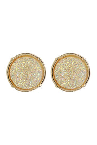 Thumbnail for Druzy Round Post Earrings - 18 COLORS -