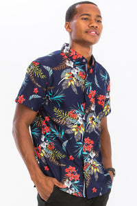 Thumbnail for WEIV - Digital Print Hawaiian Short Sleeve Shirt -