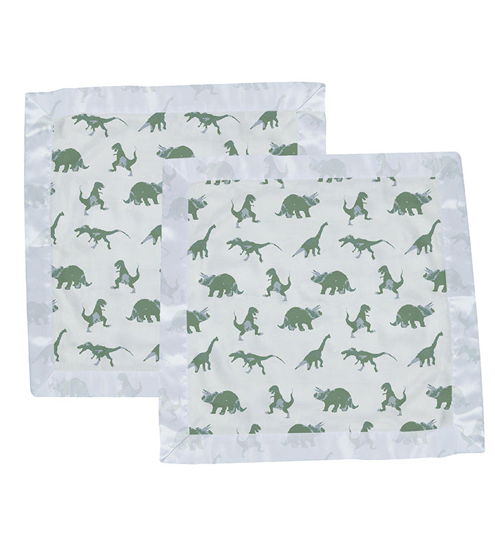 Newcastle - Granite Green Dinosaurs Cotton Newcastle Blankie -