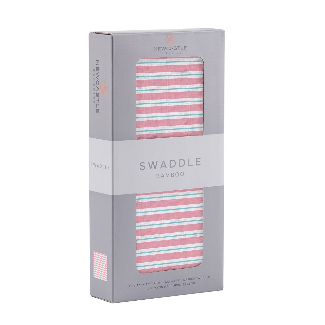 Newcastle - Candy Stripe Bamboo Muslin Swaddle -