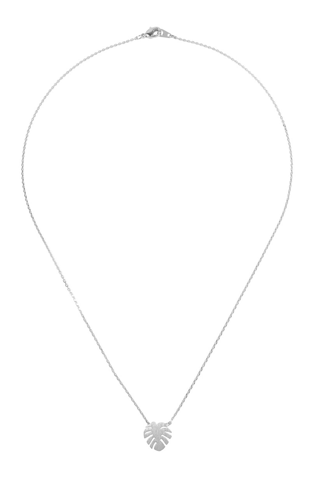 Cast Fringe Leaf Pave Necklace - 3 FINISHES -