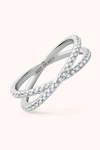 Thumbnail for Moissanite 925 Sterling Silver Crisscross Ring