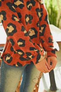 Thumbnail for Riah Fashion - Puff Sleeved Leopard Print Top - 4 COLORS -