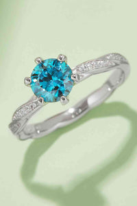 Thumbnail for 1 Carat Moissanite Contrast 925 Sterling Silver Ring