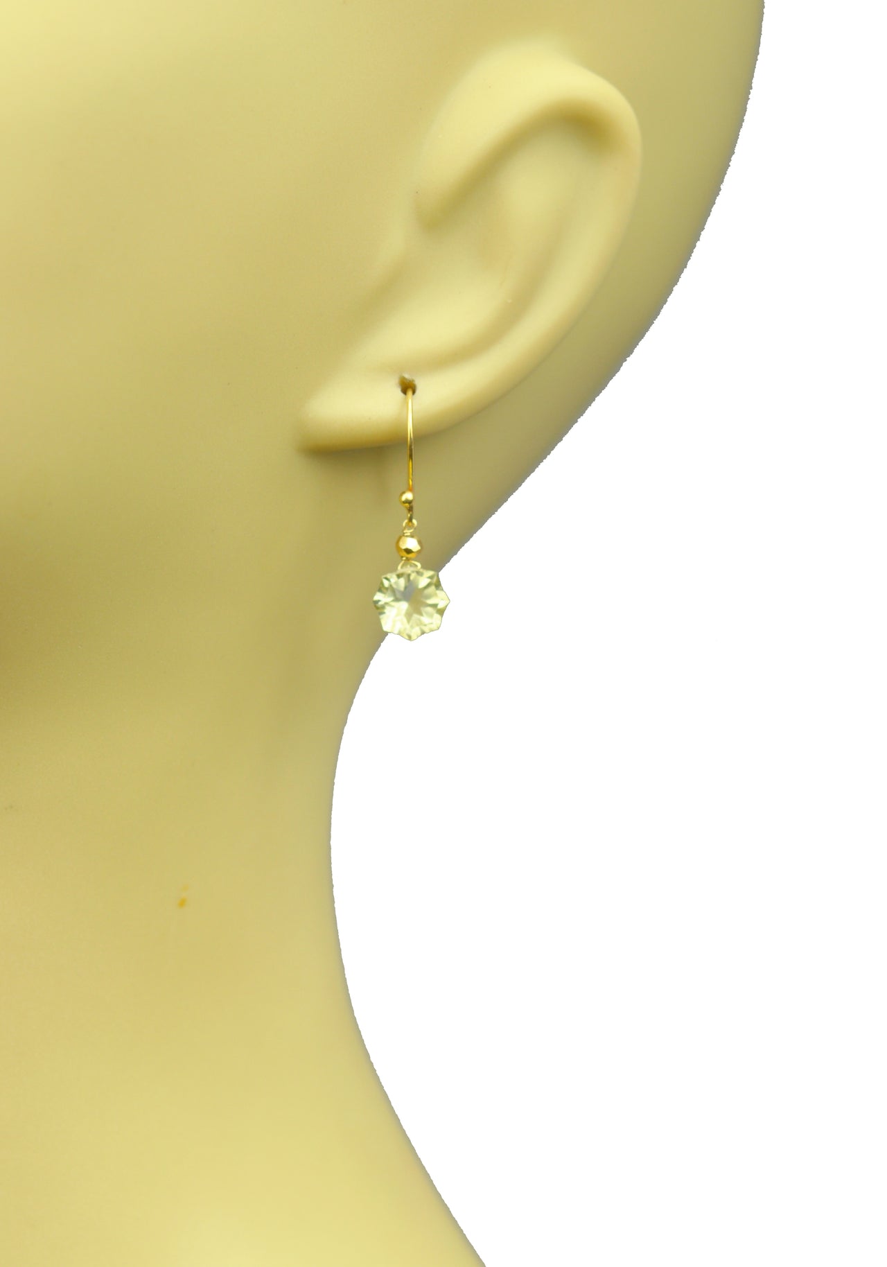 Gena Myint - Lemon Citrine Vermeil Drop Earrings -