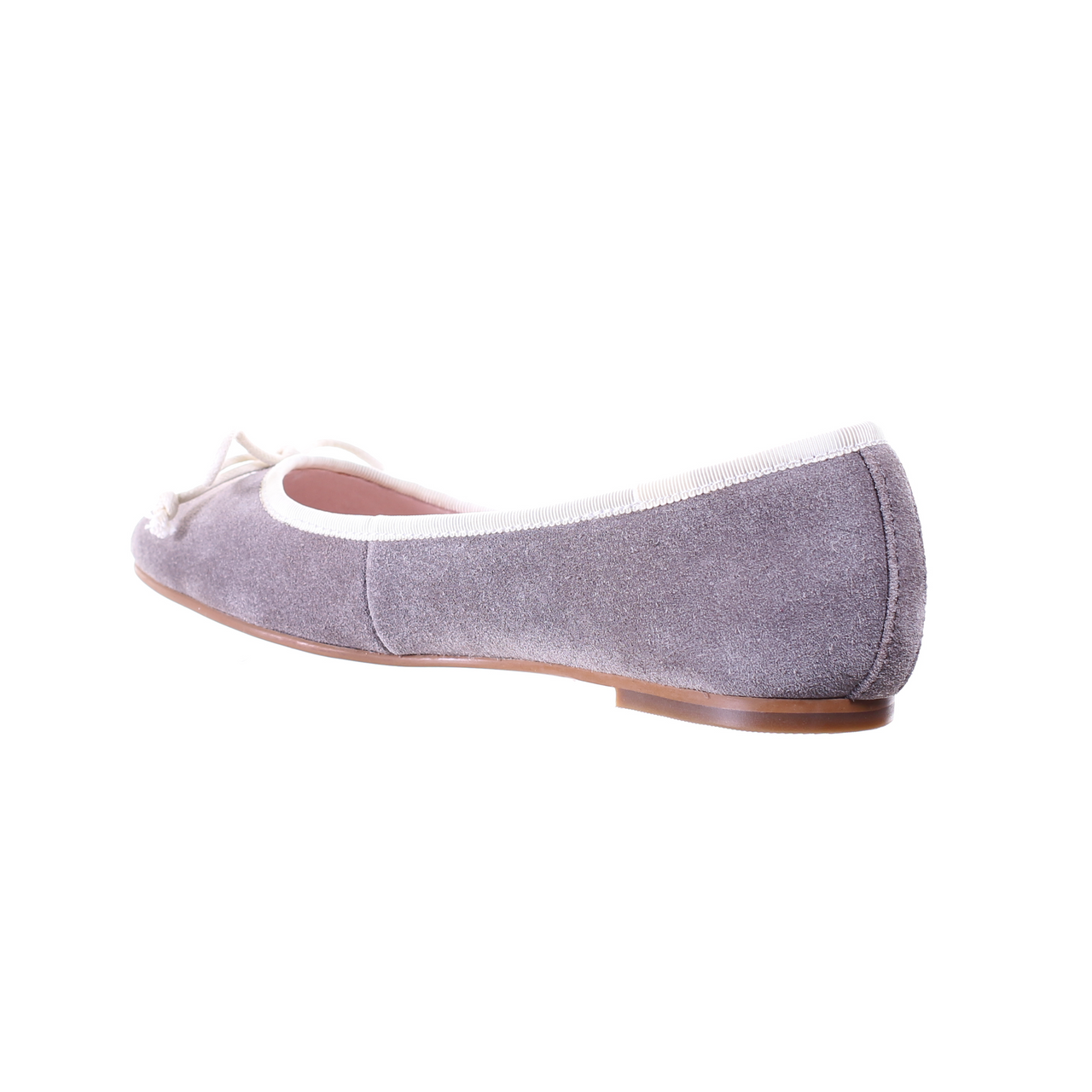 Bow Suede Ballerina (Grey) -