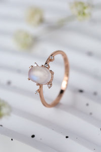 Thumbnail for High Quality Natural Moonstone 925 Sterling Silver Ring - T - SIZES 6 THRU 9 -