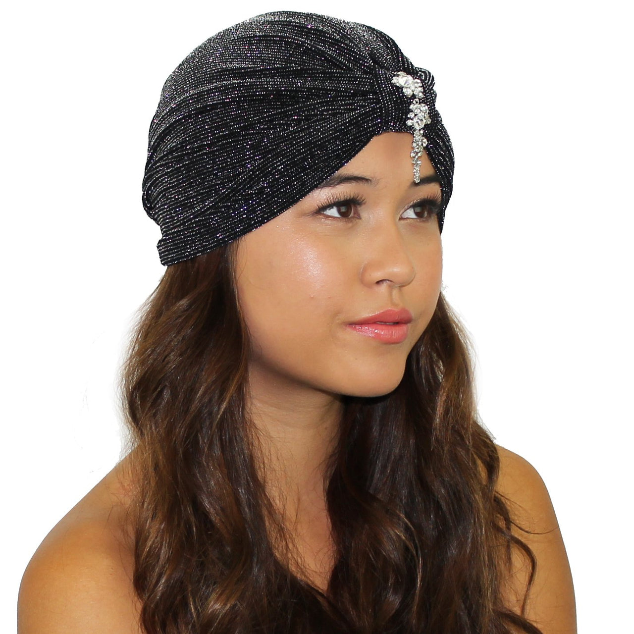 KRISTIN PERRY - Cascading Crystals Glitter Turban - 1 COLOR -