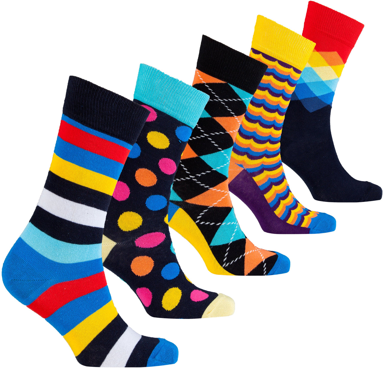 Men's Dapper Mix Set Socks - 5 PACK -