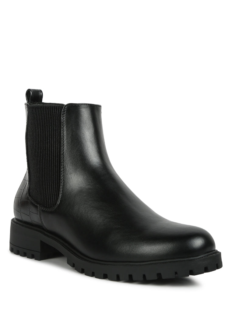 London Rag - Stella Croc Back Chelsea Boots - 3 COLORS -