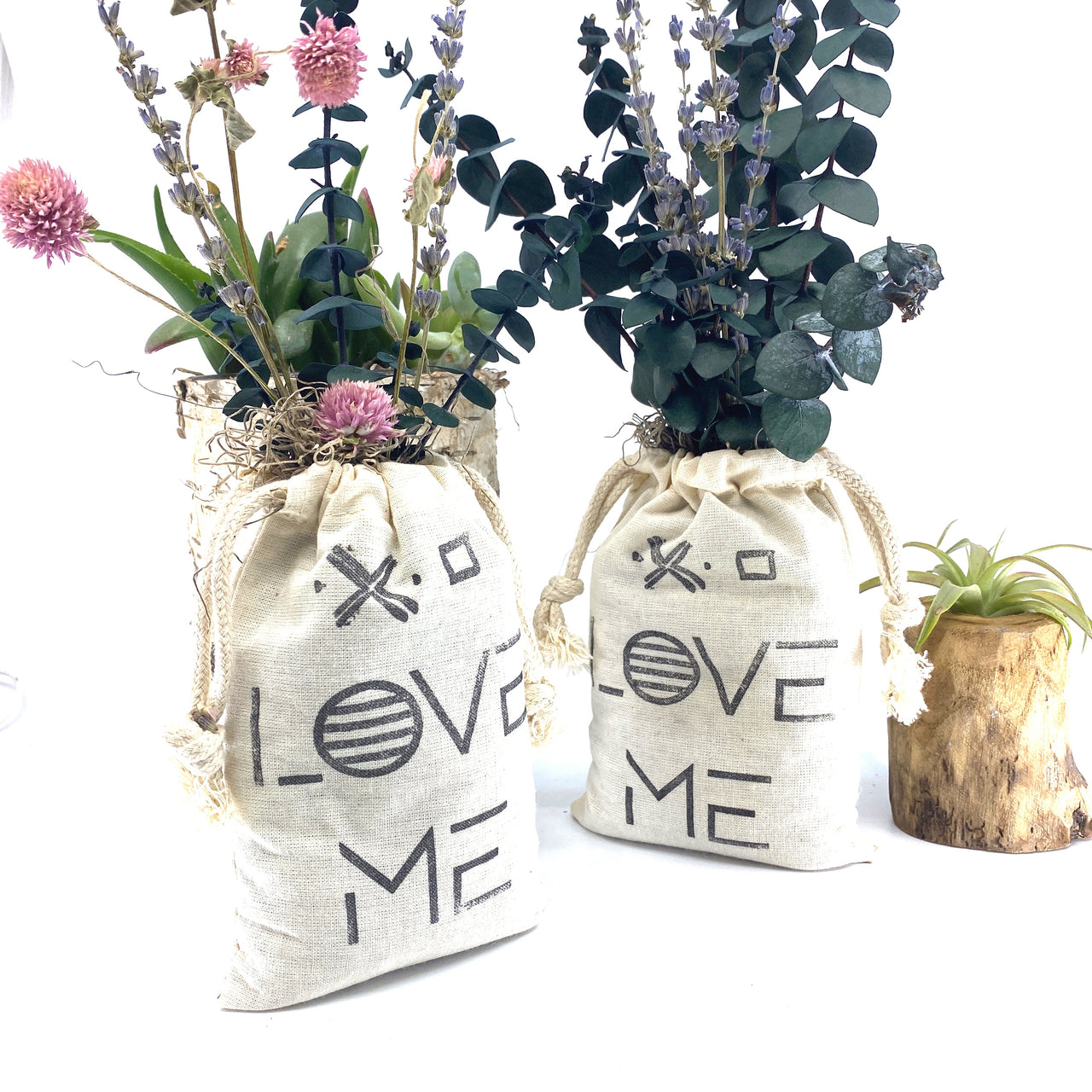 Sunsum - Sack of Flowers, Love Me, Organic, Dried Flower Bouquet - 5 STYLES - 5 PLANTS -