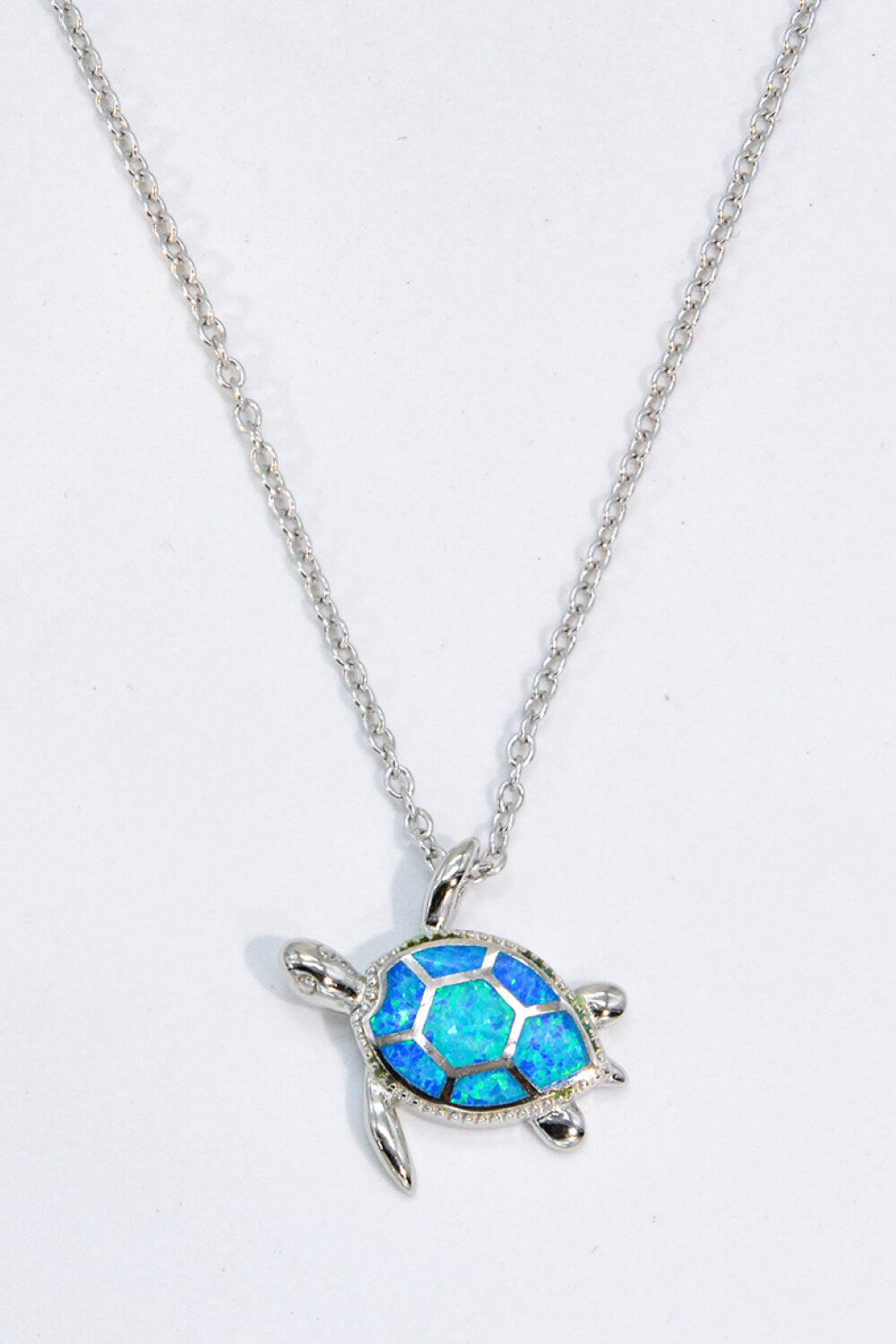 Opal Turtle Pendant Chain-Link Necklace - T - 1 COLOR -