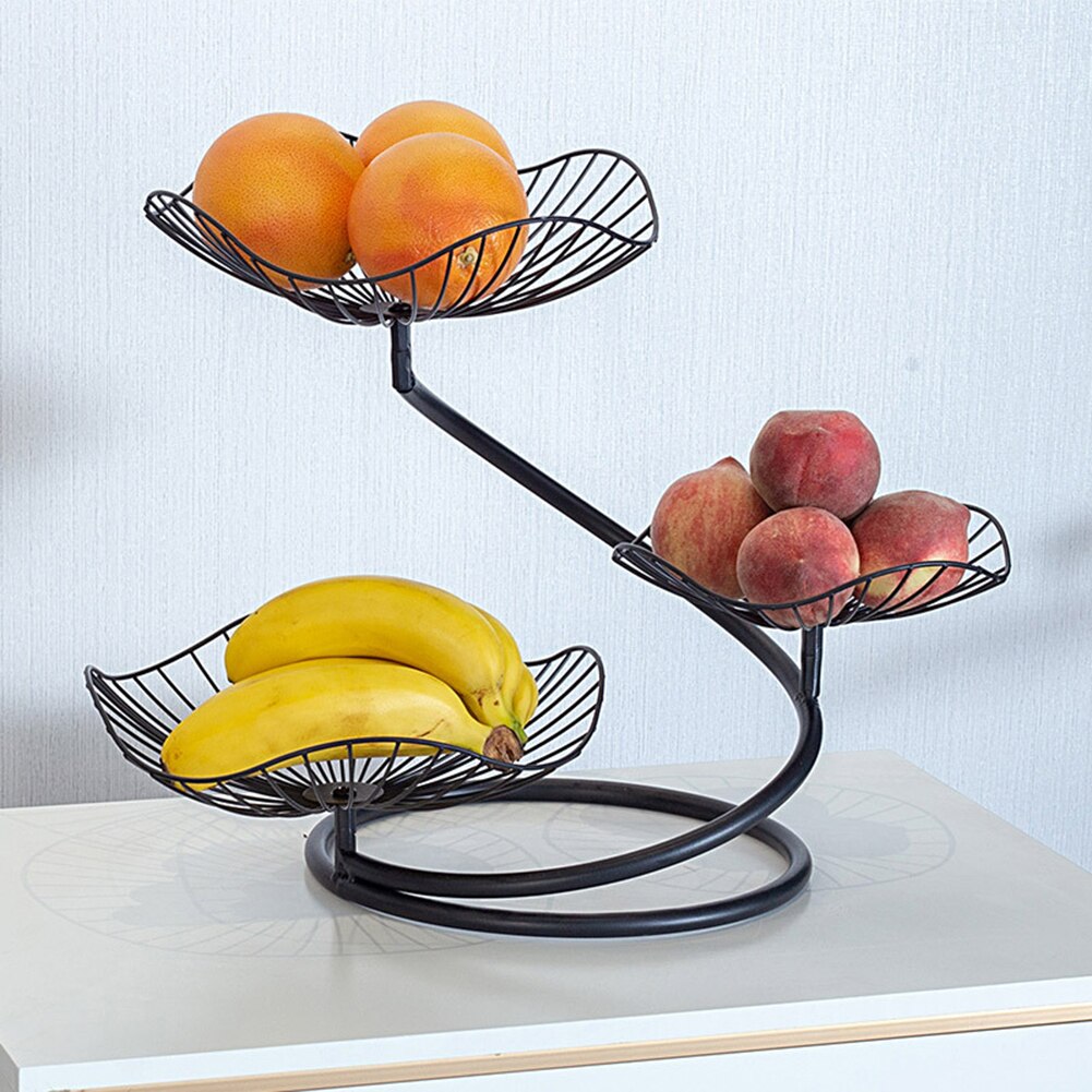 Iron Fruit Basket Stand - 3 Tier Fruit Trays - Cake Trays - Dessert / Snacks Trays - Vegetables - Snacks Storage Tray Stand - [28 DAY DELIVERY] - 11 COLORS/SHAPES/DESIGNS - CHECK 'EM OUT! -