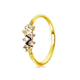 Gold Jeweled Zig-Zag Cartilage Earring / Nose Hoop Ring -