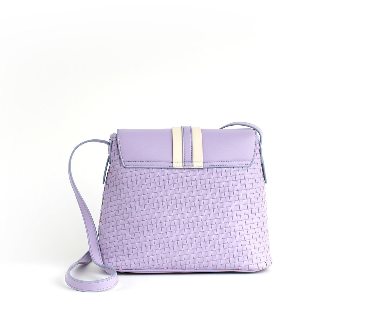 GUNAS NEW YORK - Kate - Lilac Vegan Basket Weave Bag - 1 COLOR -