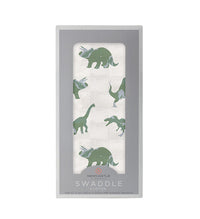 Thumbnail for Newcastle - Granite Green Dinosaurs Cotton Swaddle -