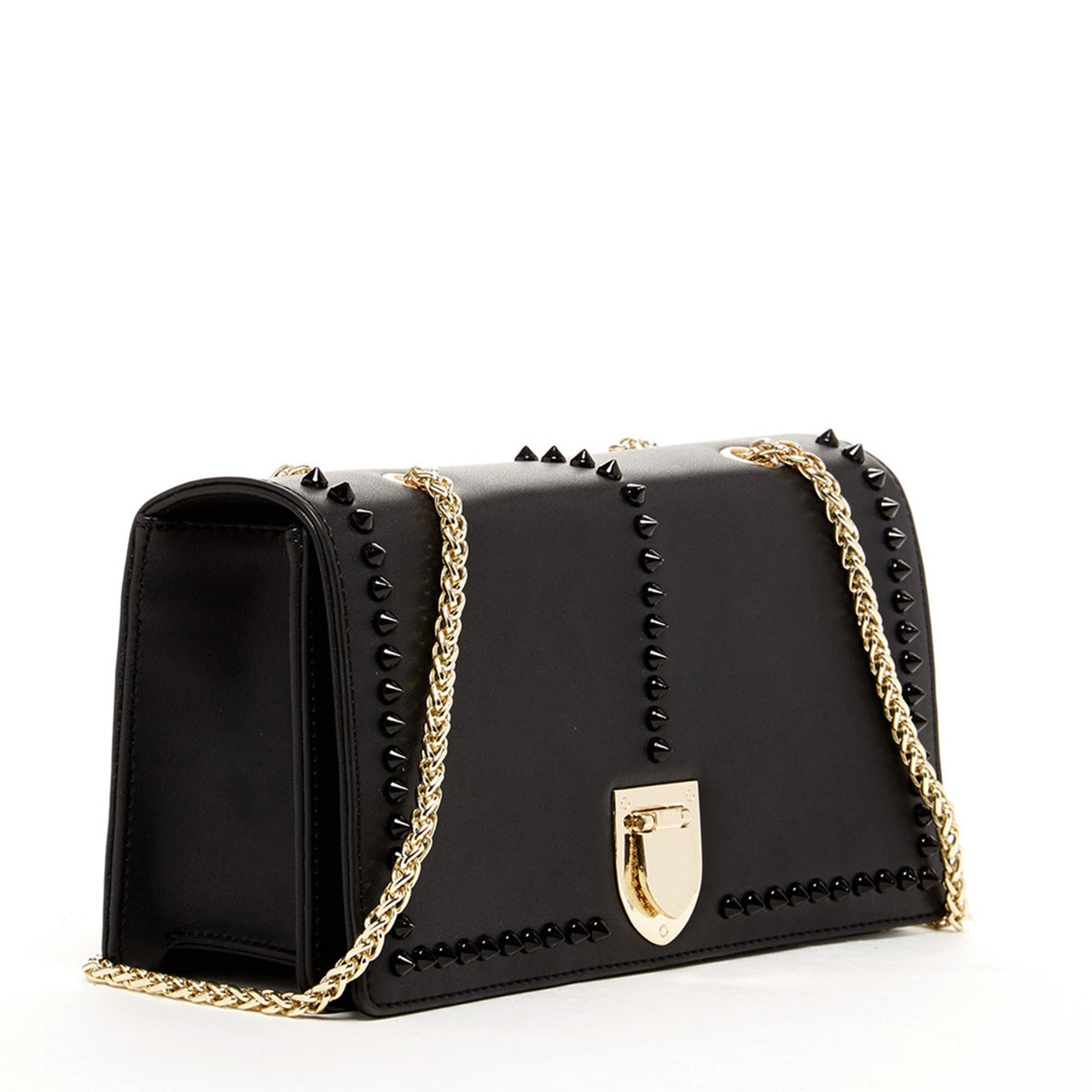 Josie Black Leather Chain Bag -