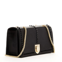 Thumbnail for Josie Black Leather Chain Bag -