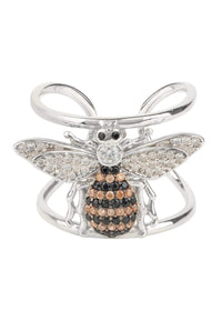 Thumbnail for LATELITA - Honey Bee Cocktail Ring Adjustable Silver -