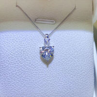 Thumbnail for 2 Carat Moissanite 925 Sterling Silver Heart Pendant Necklace