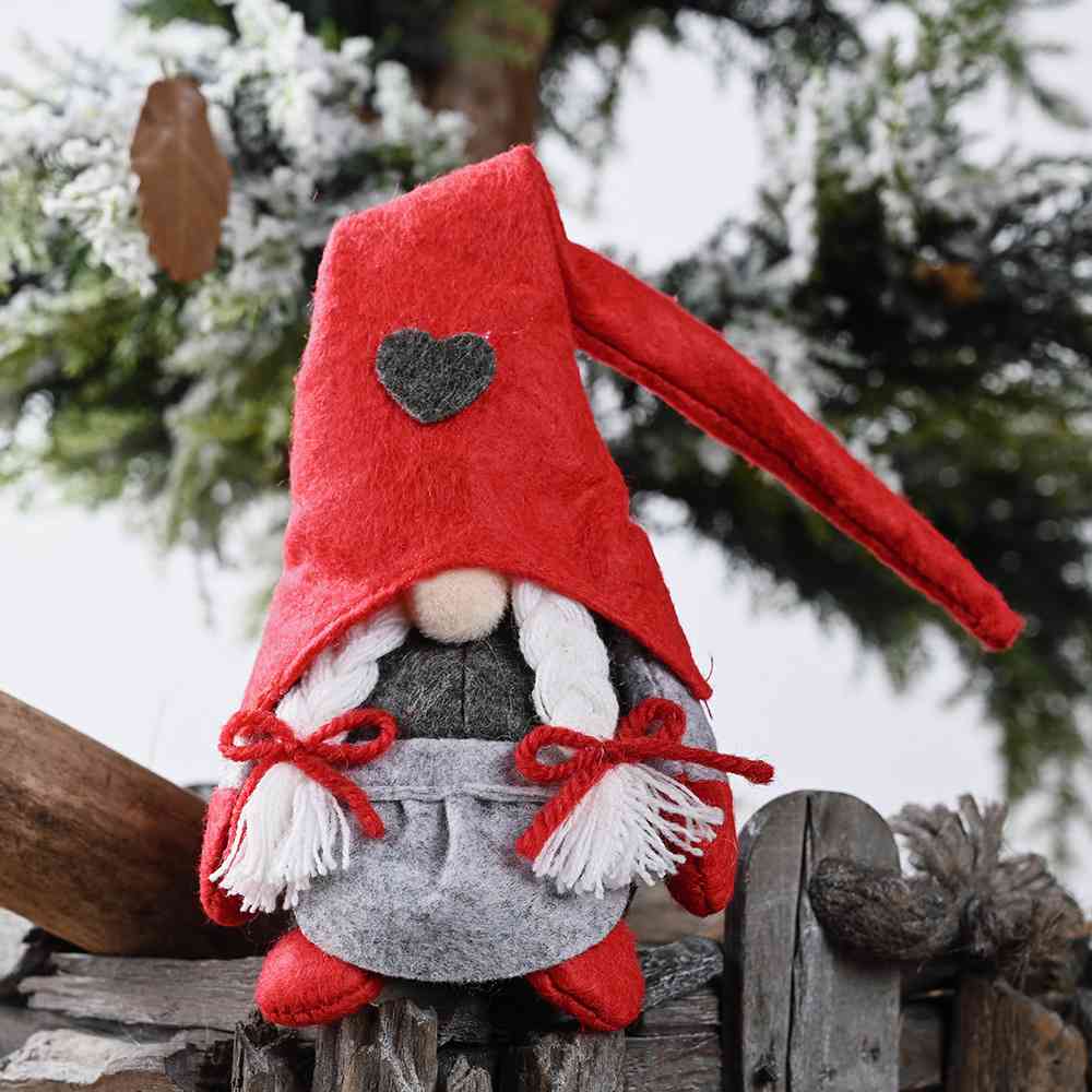 2-Piece Heart Christmas/seasonal Pointed Hat Gnomes - 11" - [5-10 DAY DELIVERY] - 2 PCS - T - SET -