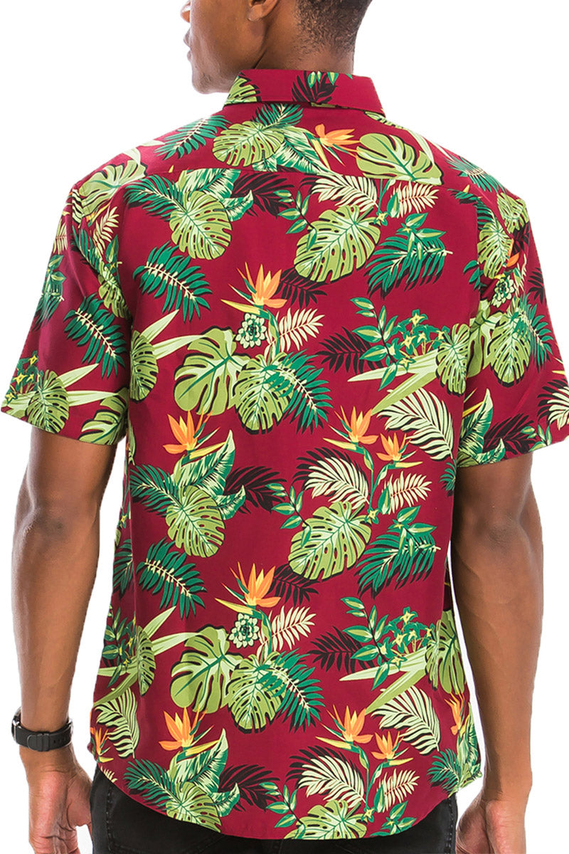 WEIV - Digital Print Hawaiian Short Sleeve Shirt -