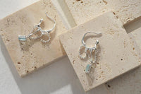 Thumbnail for Blue Topaz Hoop Statement Earrings