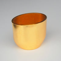 Thumbnail for GILT - Set/3 mouth blown Gold Oval Vases -