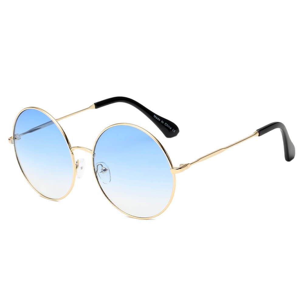 Hermiston | S1067 - Women Metal Round Sunglasses - 4 COLORS -