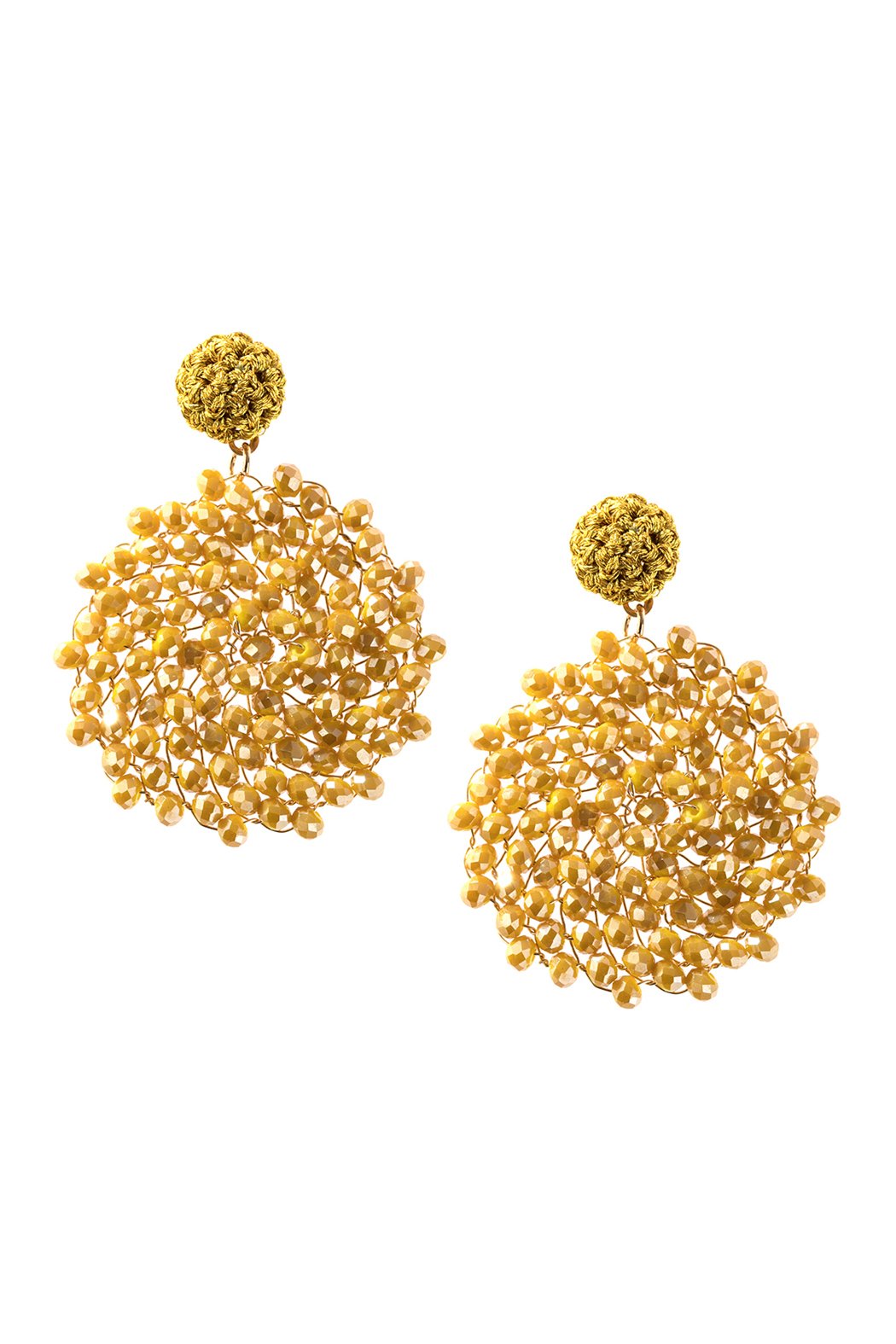 Swirl Pattern Rondelle Drop Earrings - 8 COLORS -