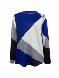 Thumbnail for Color Block Round Neck T-Shirt - T - 1 COLOR -