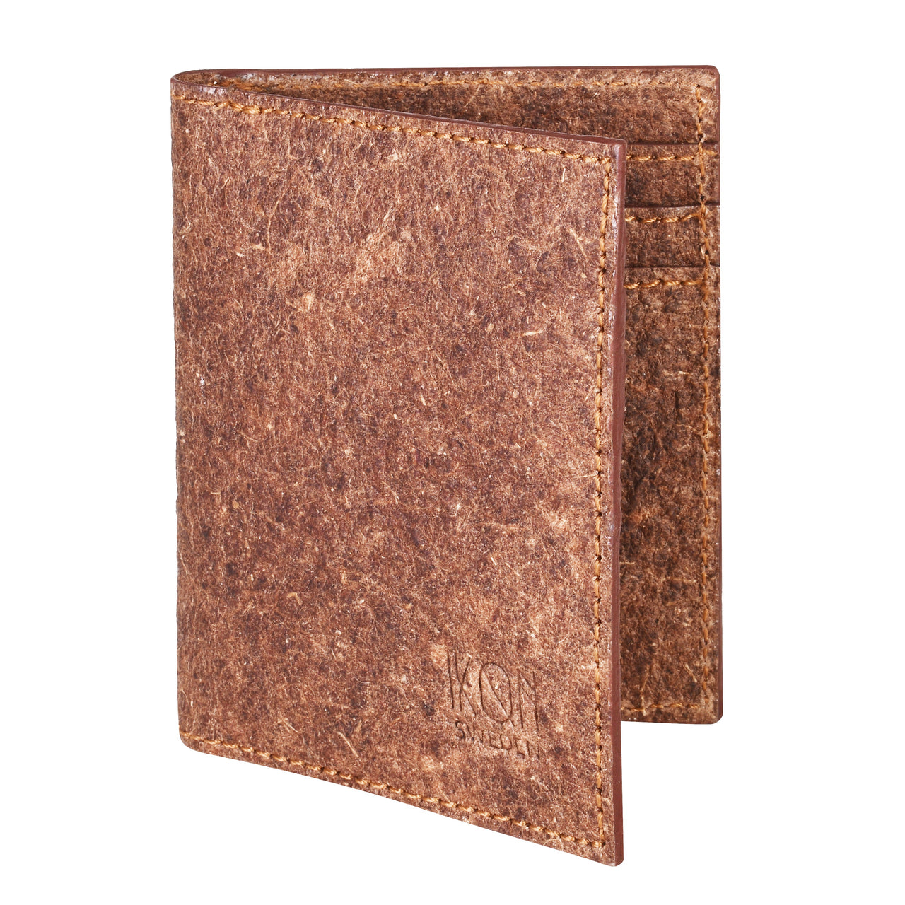 IKON SWEDEN - Coconut Leather BiFold Card Holder - Cutch Brown - 1 COLOR -