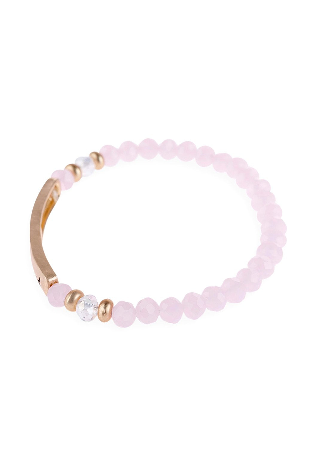 "Blessed" Rondelle Beads Stretchable Bracelet - 6 COLORS -