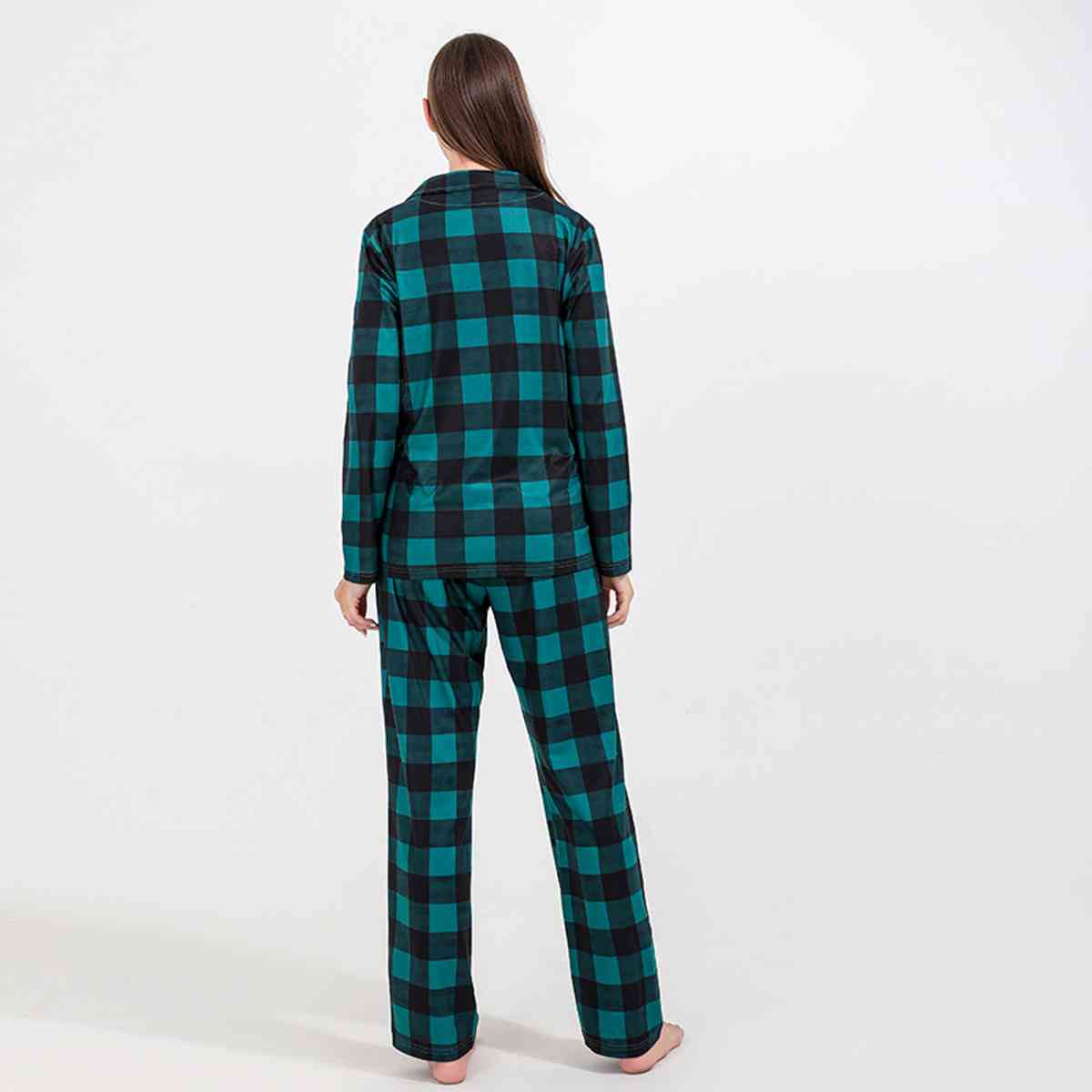 WOMEN Plaid Shirt and Pants Set - T -