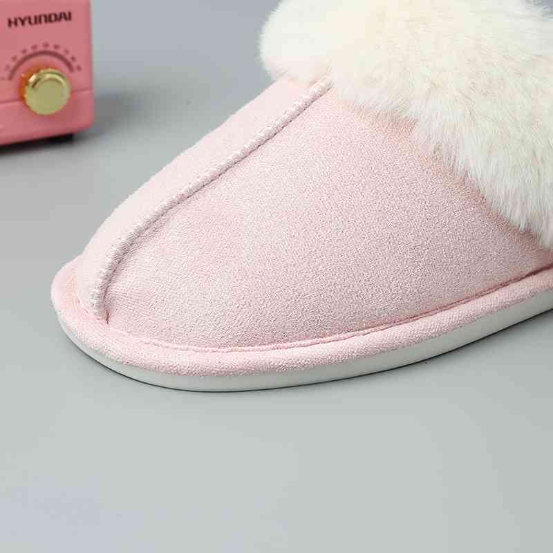 Faux Suede Center Seam Slippers - T - 5 COLORS -