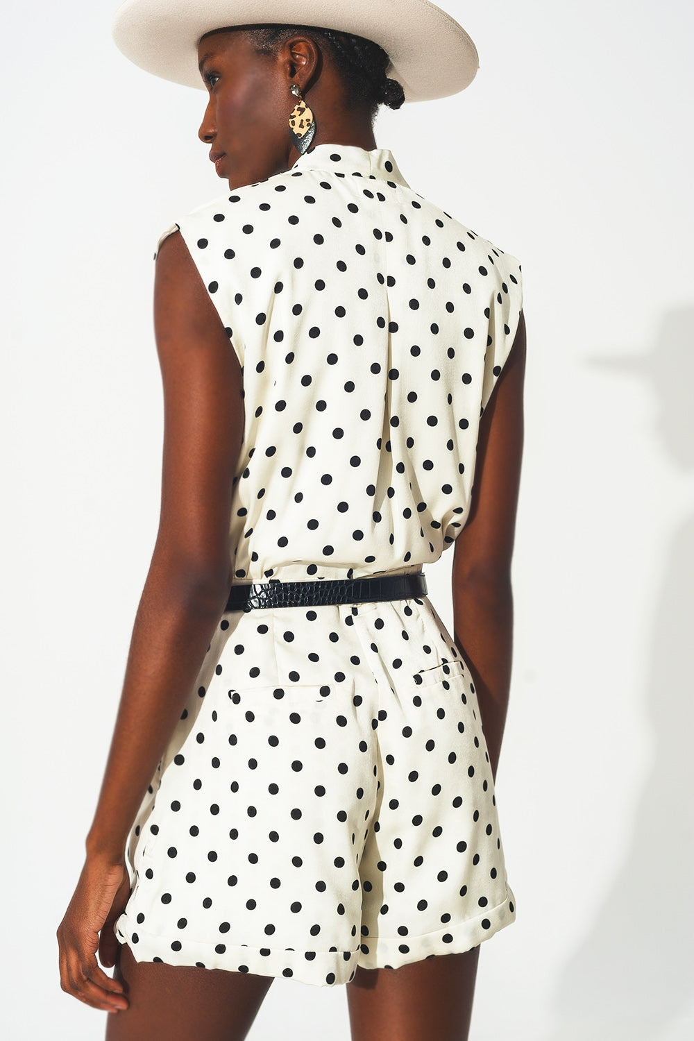 Q2 - Wrap Playsuit in Spot Print - 1 COLOR -